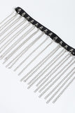 Fringed Chain PU Leather Belt 