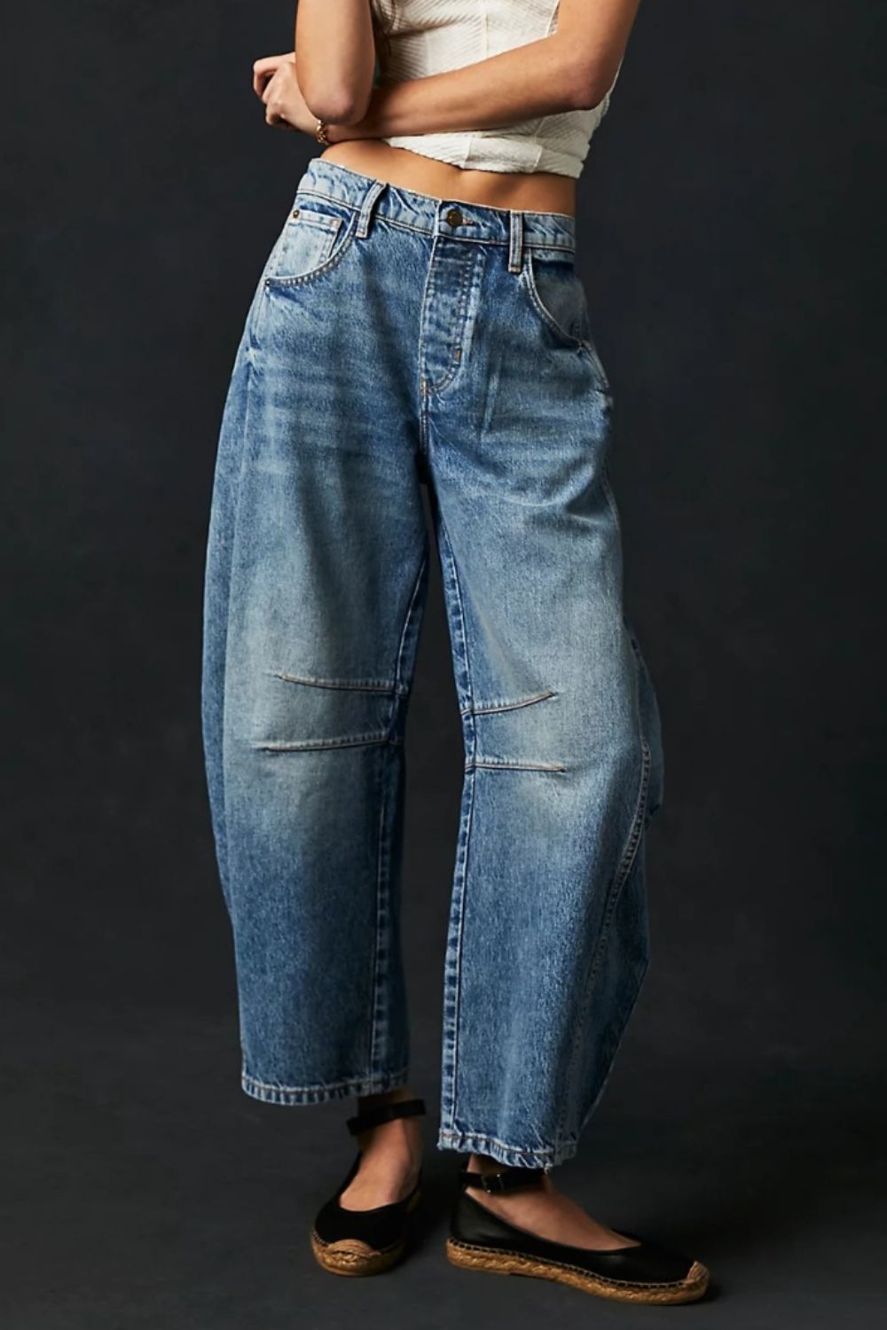 Wide Leg Jeans with Pockets 