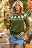 Ghost Round Neck Long Sleeve Sweater 