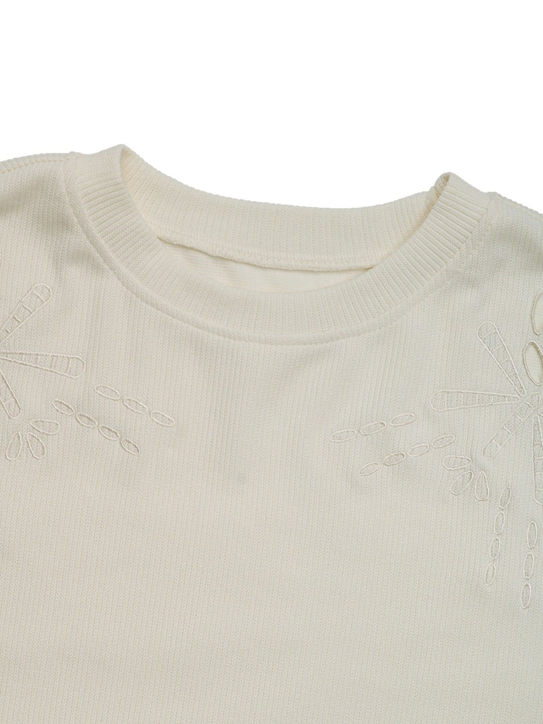 Perfee Cutout Round Neck Long Sleeve Sweatshirt 