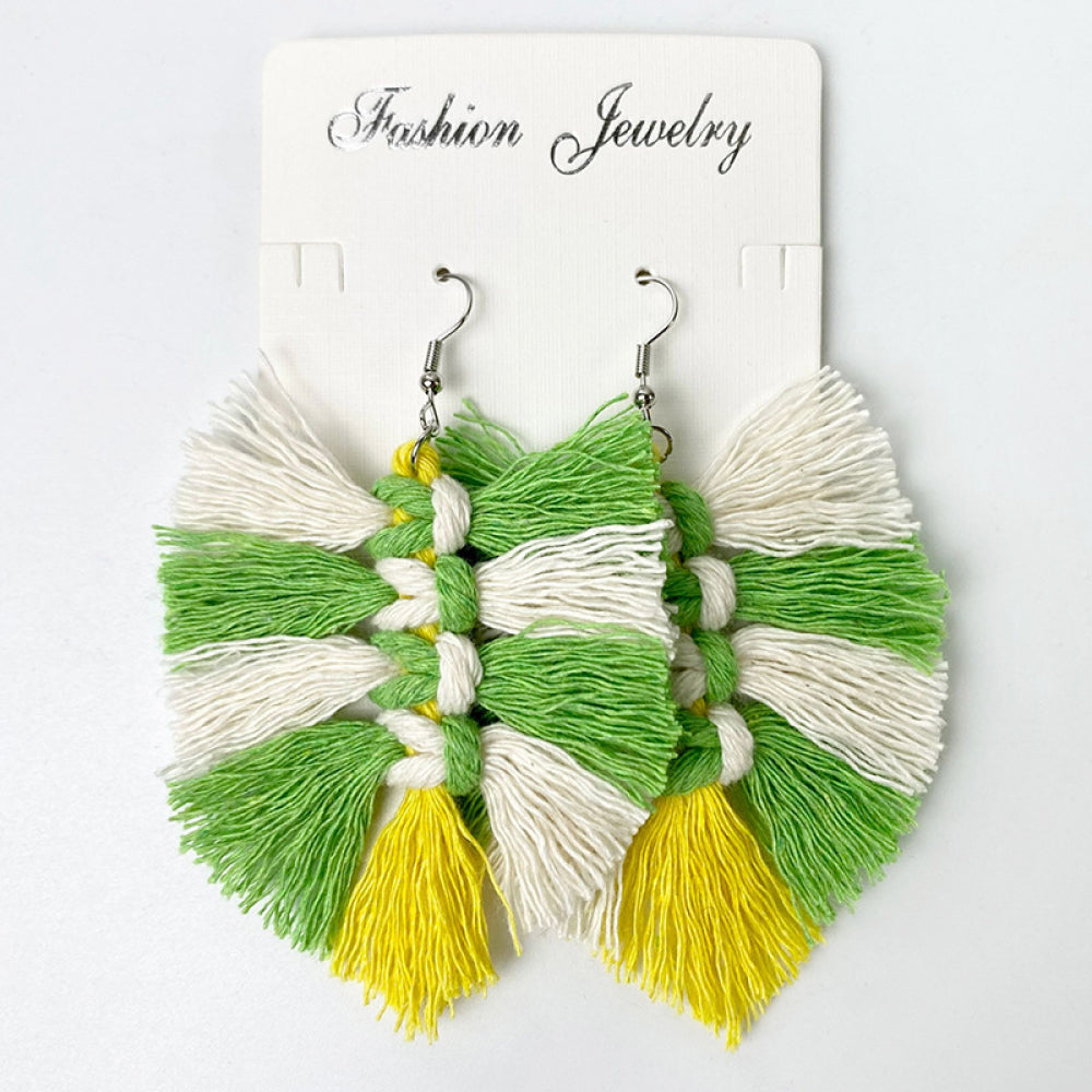 Fringe Detail Dangle Earrings 