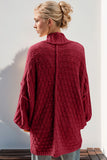 Double Take Full Size Open Front Long Sleeve Cardigan 