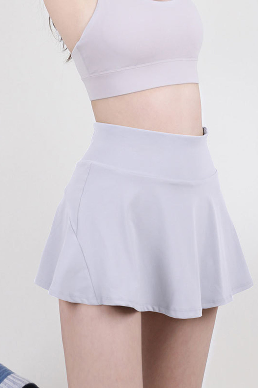 High Waist Pleated Active Skirt 