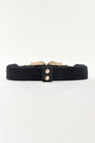 Symmetrical Zinc Alloy Buckle PU Leather Belt 