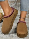 Round Toe Platform Slippers 