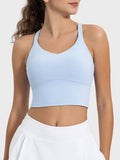 Millennia Crisscross Round Neck Active Tank 
