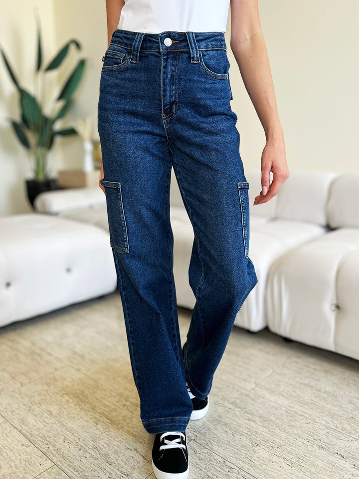 Judy Blue Full Size High Waist Cargo Jeans 