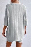 Round Neck Ribbed Top and Shorts Lounge Set Lingerie & Nightwear