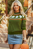 Ghost Round Neck Long Sleeve Sweater 