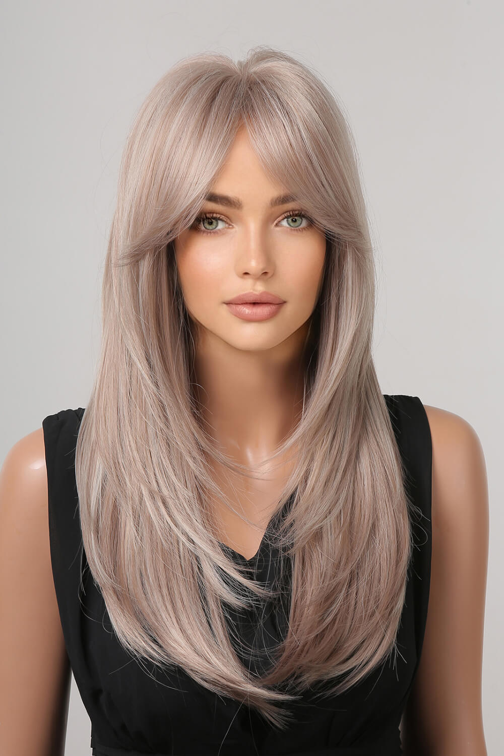 13*1" Full-Machine Wigs Synthetic Long Straight 22" 
