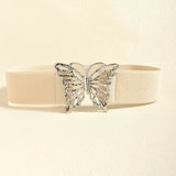 Butterfly Alloy Buckle Elastic Belt 