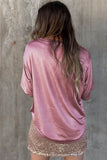 Apricot Chest Pocket Loose Fit T Shirt Tops/Tops & Tees