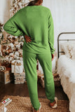 Sequin Socks Round Neck Long Sleeve Top and Pants Lounge Set Lingerie & Nightwear