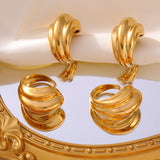 18K Gold-Plated Titanium Steel Open Ring 