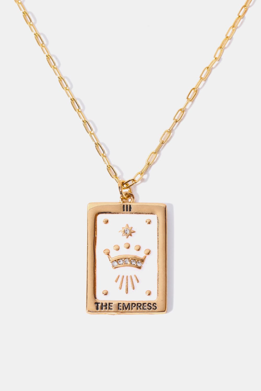 Tarot Card Pendant Copper Necklace 