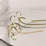 Stainless Steel Bow Bar Earrings 