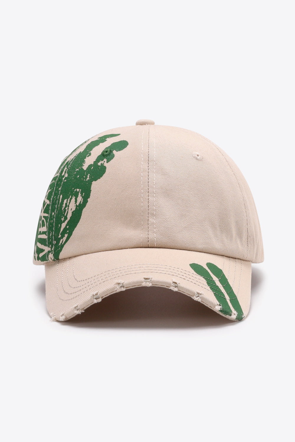 VIBRA Graphic Distressed Adjustable Baseball Cap 