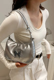 Butterfly PU Leather Knotted Strap Shoulder Bag 