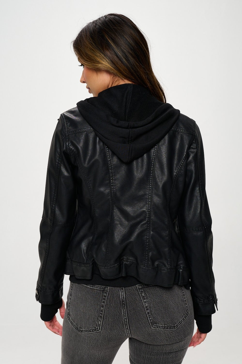 Coalition LA Double Zip Hooded Long Sleeve Jacket 