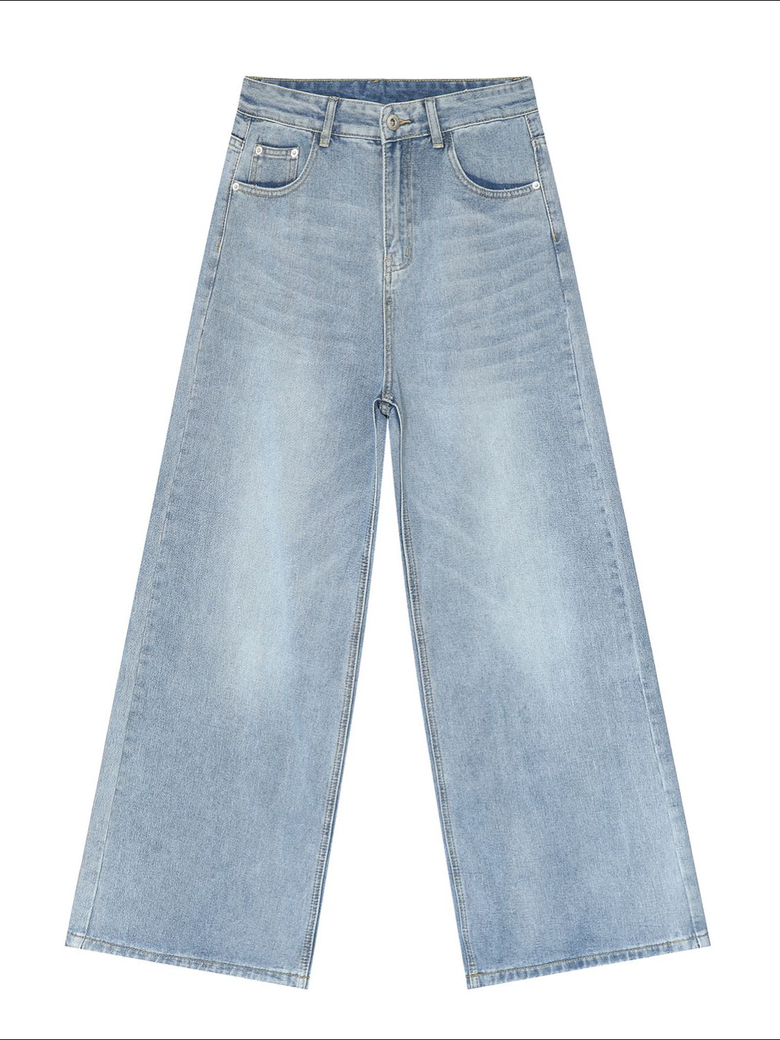 Wide Leg Jeans with Pockets 