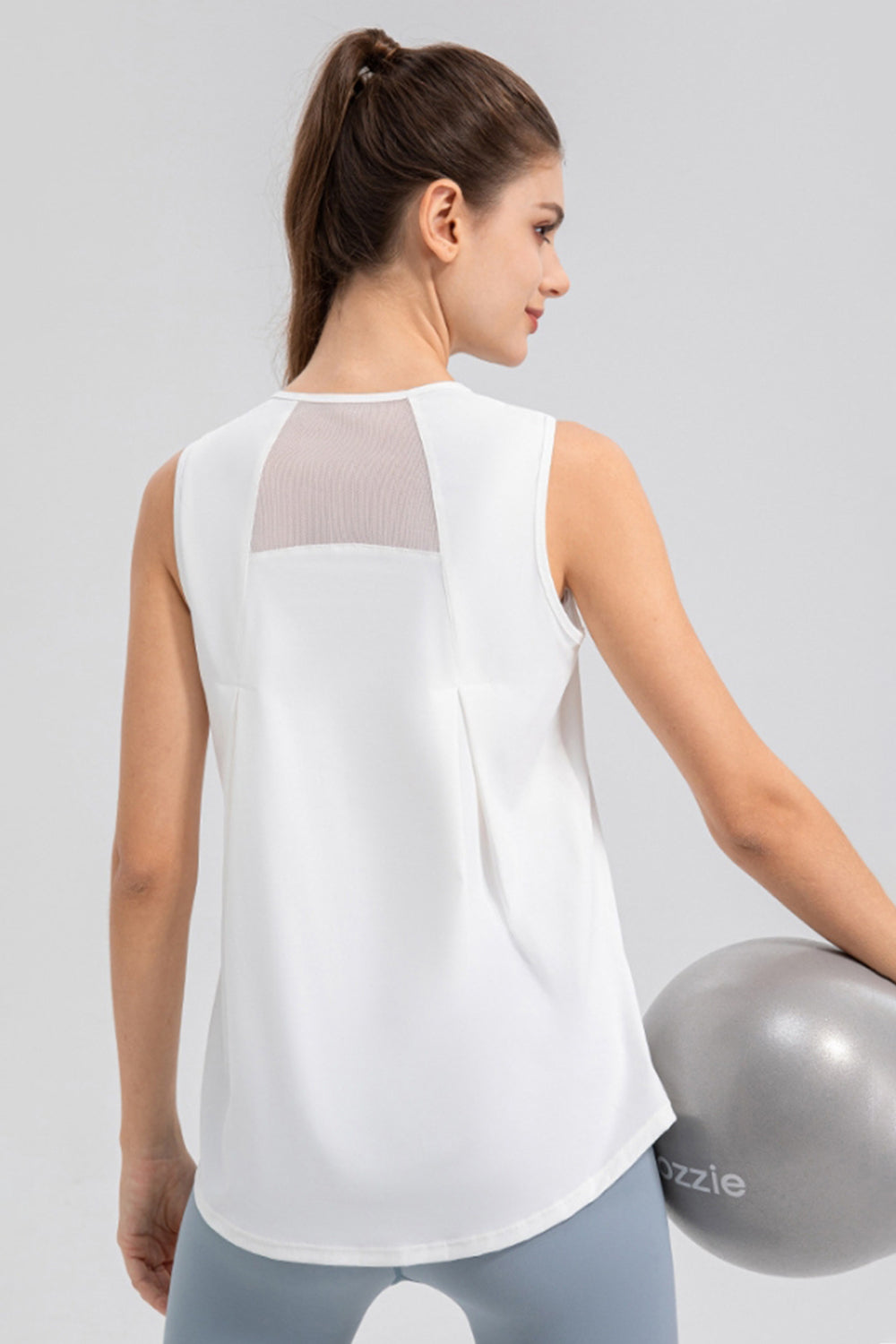 Round Neck Wide strap Active Tank 