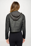 Coalition LA Snap Down Cropped Hooded Jacket 