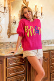 BiBi MOM Contrast Round Neck Sweater 