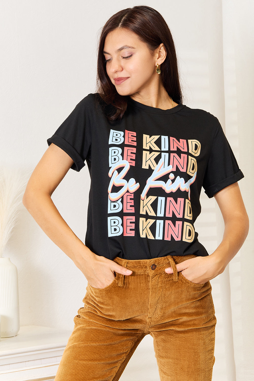 Simply Love BE KIND Graphic Round Neck T-Shirt 