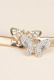 Rhinestone Butterfly Elastic Metal Belt 
