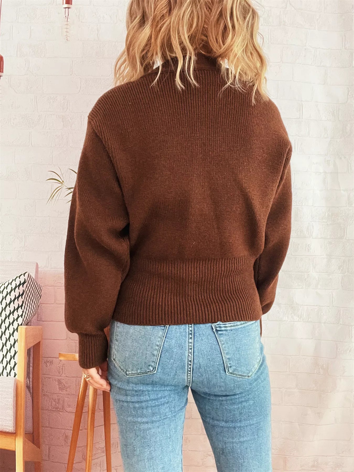 Button Up Long Sleeve Cardigan 