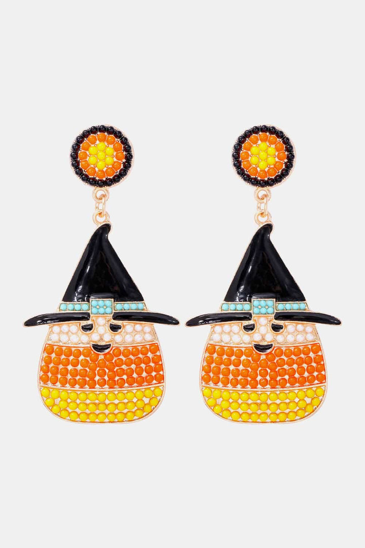 Witch's Hat Shape Synthetic Pearl Dangle Earrings 