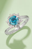 1 Carat Moissanite 925 Sterling Silver Cluster Ring 