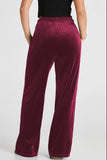 Drawstring Waist Wide Leg Active Pants 