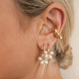 Stainless Steel Letter C Shape Clip On Earrings 
