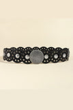 Round Shape PU Leather Belt 