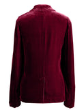 Pocketed Button Up Lapel Collar Blazer 