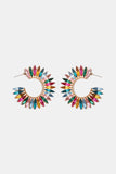 Zinc Alloy Acrylic C-Hoop Earrings 