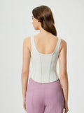 Millennia Round Neck Wide Strap Active Tank with Detachable Chest Pads 
