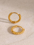 18K Gold-Plated Stainless Steel Huggie Earrings 