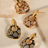 Copper Oil Drip Earrings 