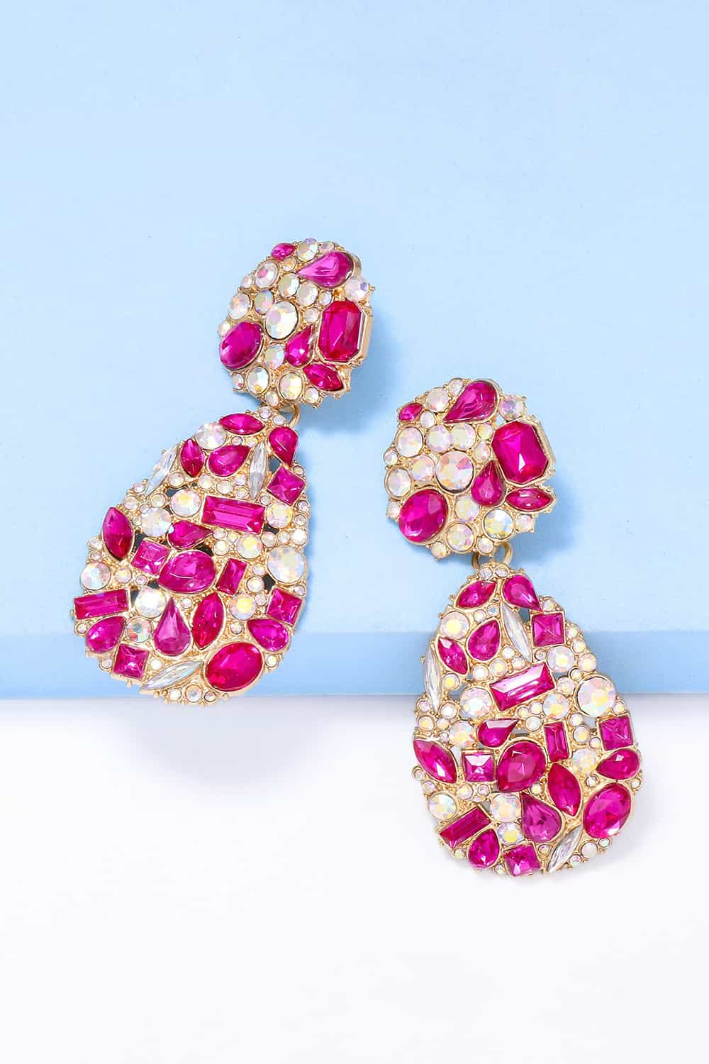 Teardrop Shape Zinc Alloy Dangle Earrings 