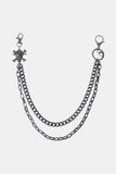 Treasure Point Shape Double Layer Alloy Belt 