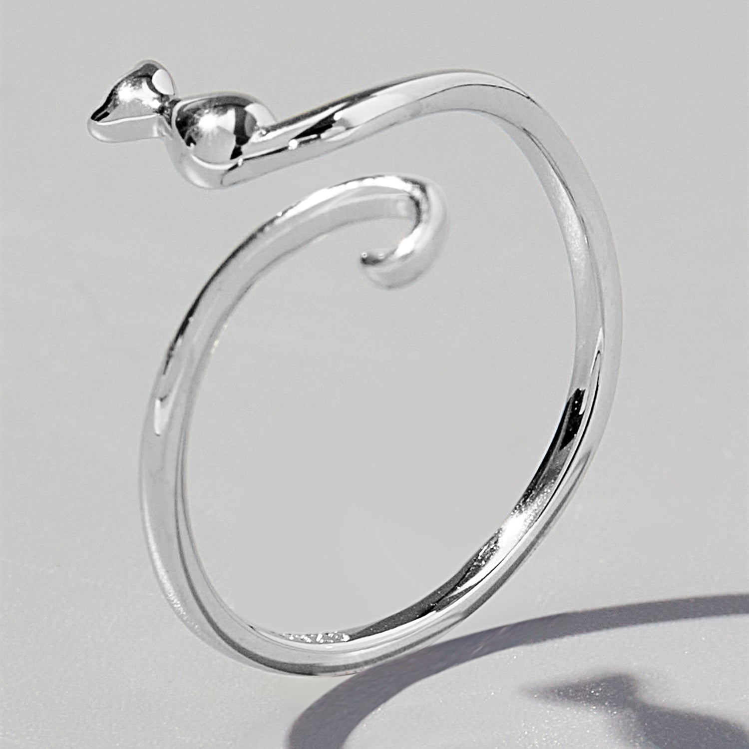 Cat Shape 925 Sterling Silver Ring 