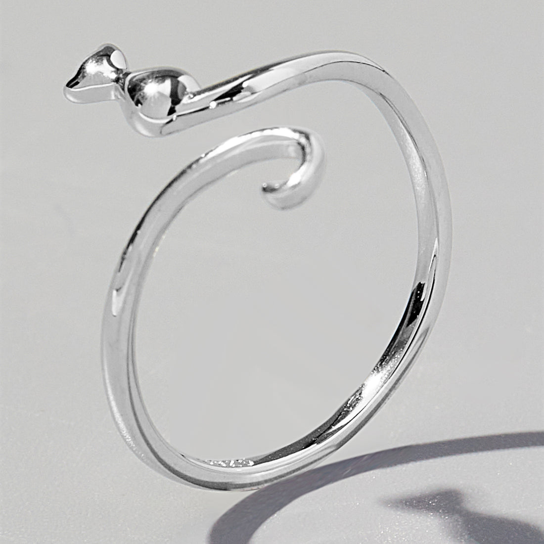 Cat Shape 925 Sterling Silver Ring 
