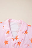 Star Print Short Sleeve Shirt and Shorts Set Lingerie & Nightwear