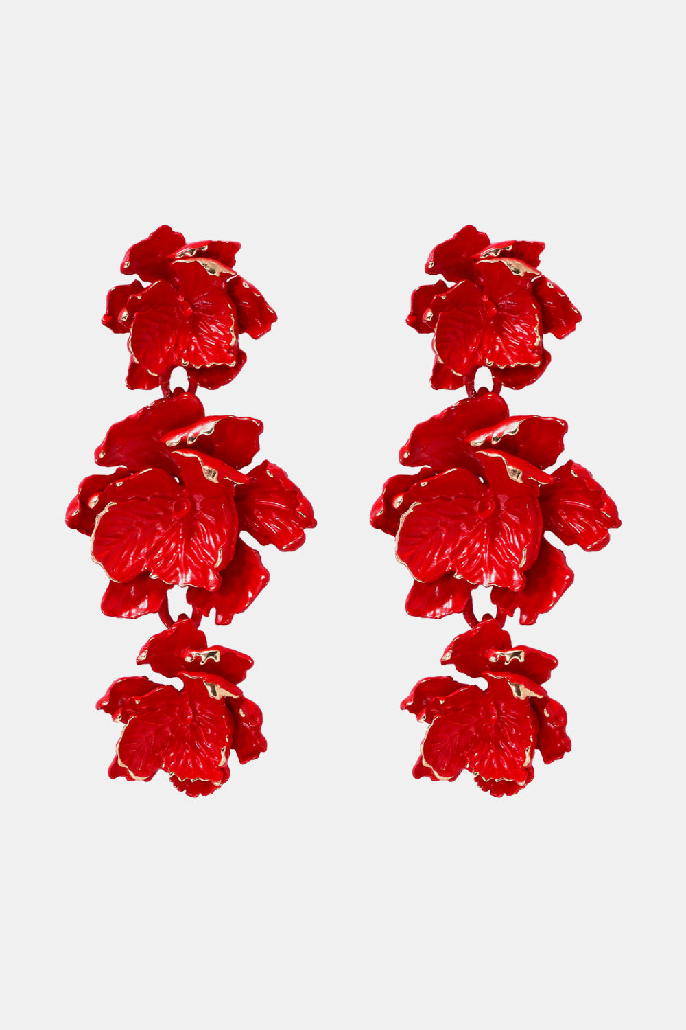 Flower Shape Zinc Alloy Dangle Earrings 