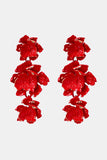 Flower Shape Zinc Alloy Dangle Earrings 