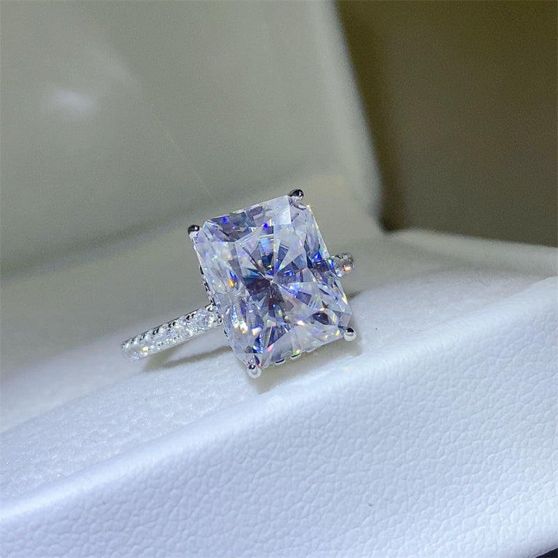 5 Carat Moissanite Zircon 925 Sterling Silver Ring 