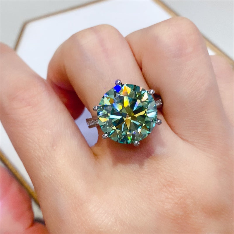 10 Carat Moissanite 925 Sterling Silver Ring 
