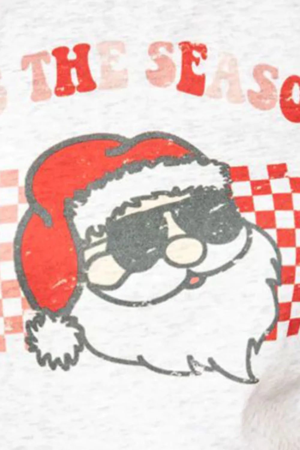 ITS THE SEASON Round Neck Top and Plaid Pants Lounge Set Lingerie & Nightwear